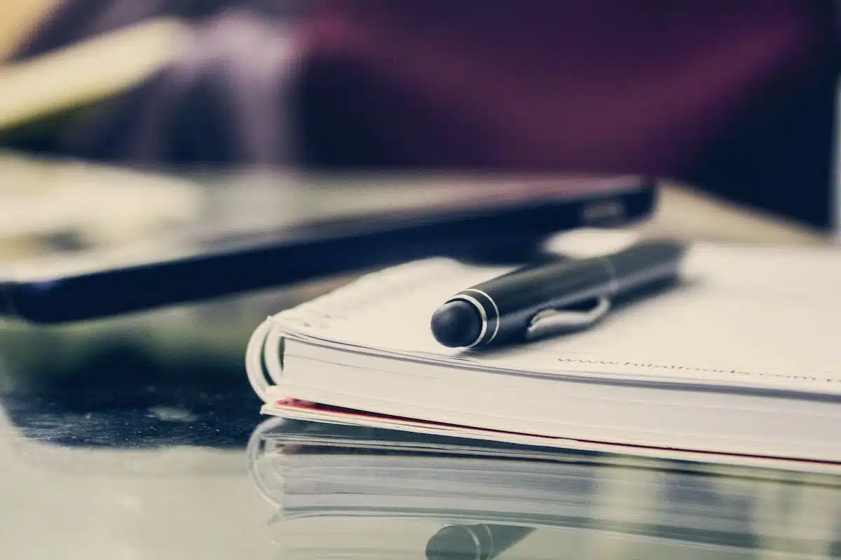 stylo  bloc-notes