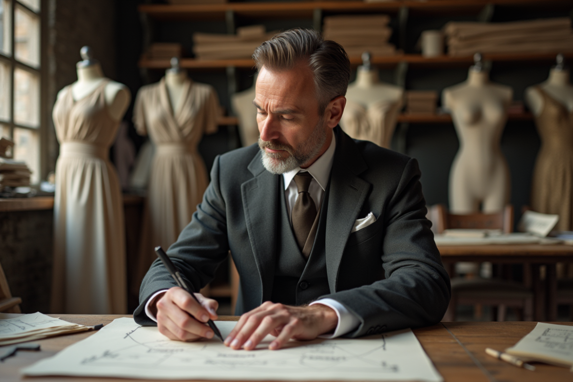 Designer mode vintage en atelier ancien